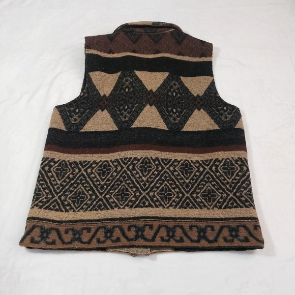 IVY WOMEN'S WESTERN WOOL BLEND BUTTON FRONT VEST SIZE LARGE - Picture 7 of 9